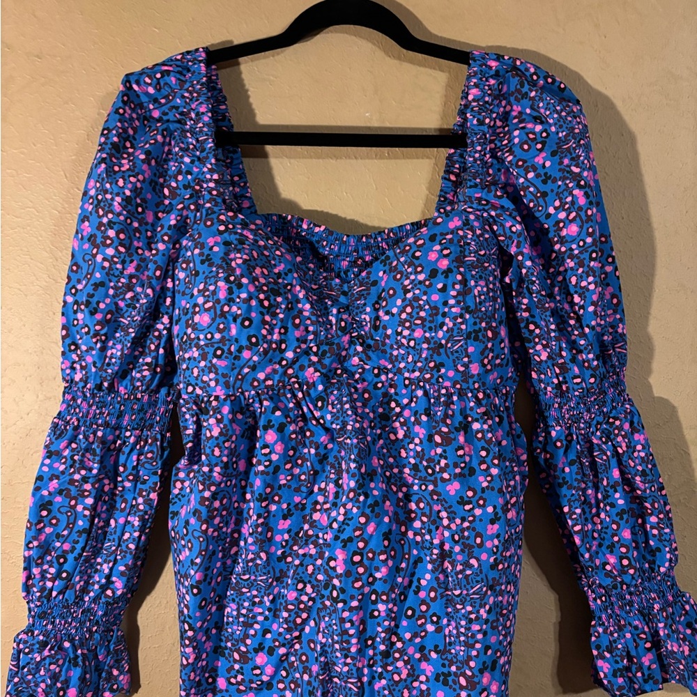 Lilly Pulitzer Leopard print blue and Pink Women's Top